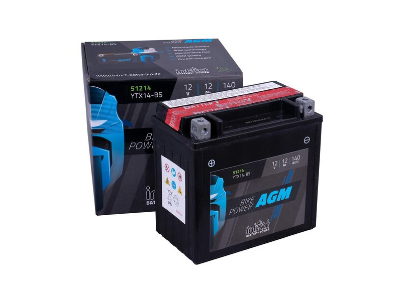 INTACT YTX14 BS Maintenance Free AGM Bike Power Battery 64 99