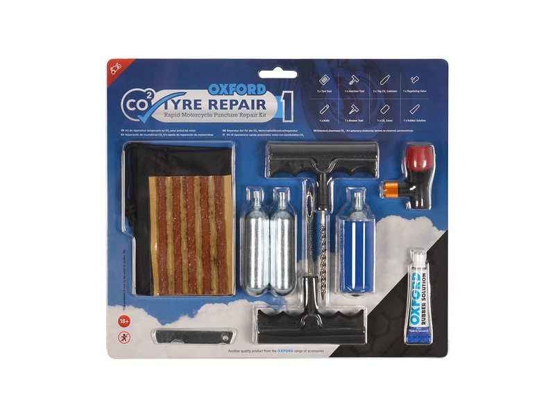 OXFORD CO2yre Repair1 M'cycle Tyre Kit click to zoom image
