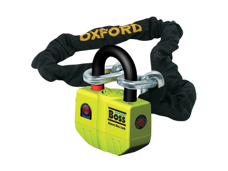 OXFORD BIG Boss Alarm Lock & Chain 12mm x 1.2m click to zoom image