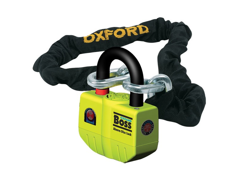 OXFORD BIG Boss Alarm Lock & Chain 12mm x 1.5m click to zoom image