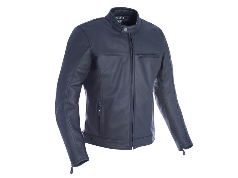 OXFORD Men's Walton Leather Jacket Black click to zoom image