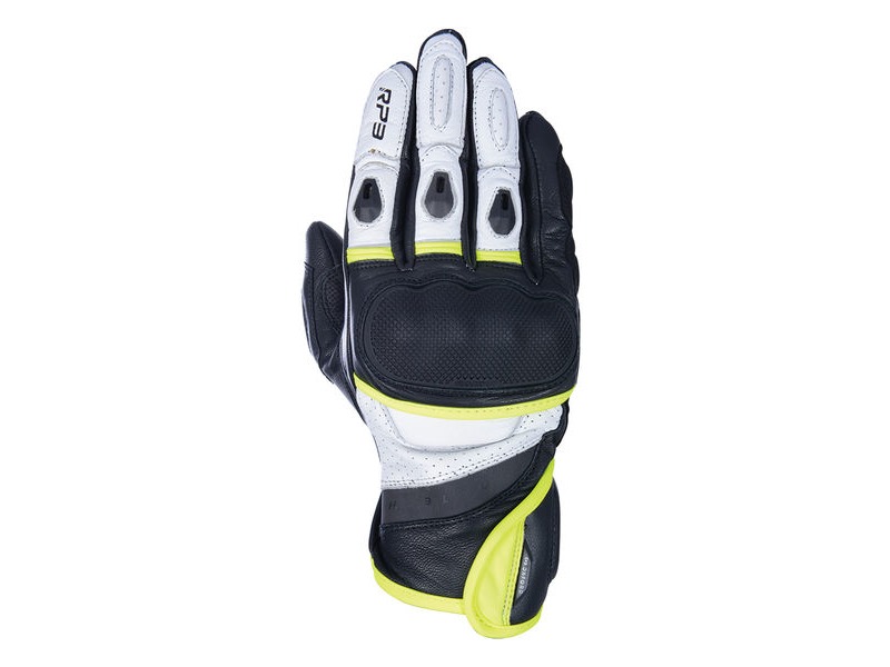 OXFORD RP-3 MS Short Sports Glove Black/White/Fluo click to zoom image