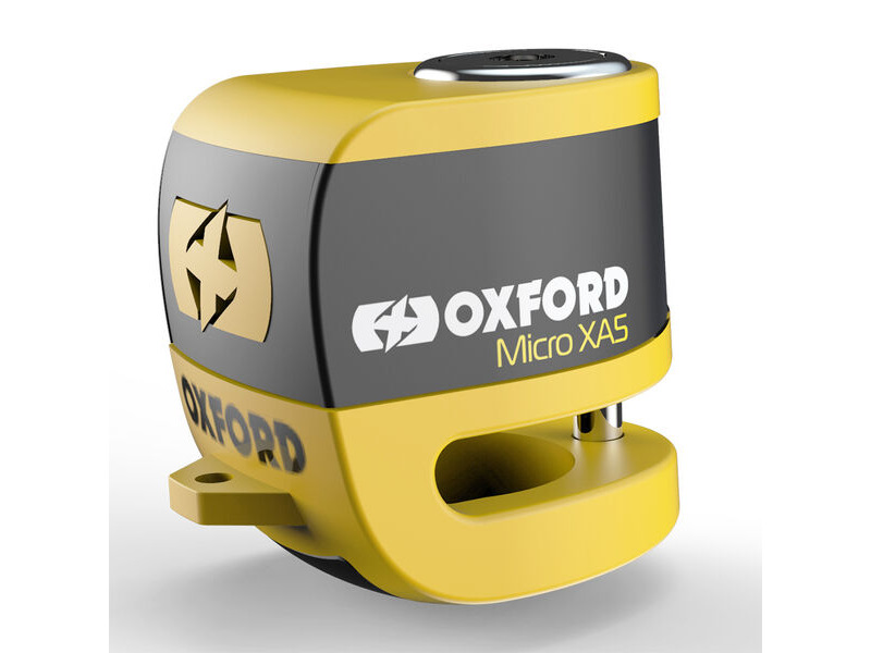 OXFORD Micro XA5 Alarm Disc Lock Yellow/Black click to zoom image