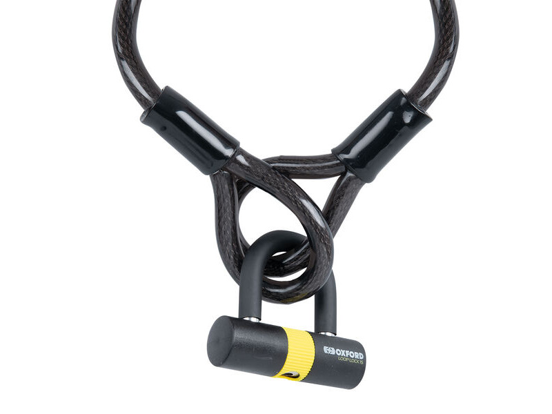 OXFORD Loop Lock15 Cable Lock+Mini Shackle 15mm x 2.0m click to zoom image