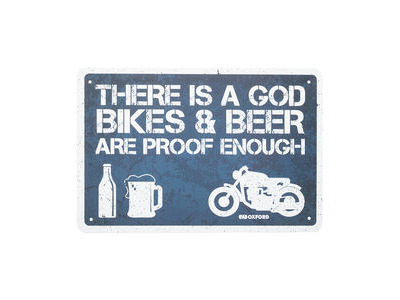 OXFORD Garage Metal Sign: THERE IS A GOD
