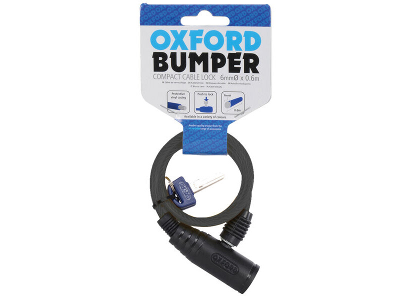 OXFORD Bumper Cable lock 600x6mm - Smoke click to zoom image