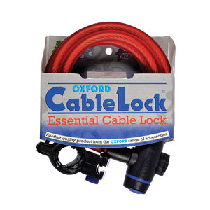 OXFORD Cable Lock 12mm x 1800mm - Red 