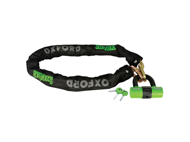 OXFORD ScootChain-Heavy duty chain & padlock ( 9.5mmSQ x 1.4M) click to zoom image