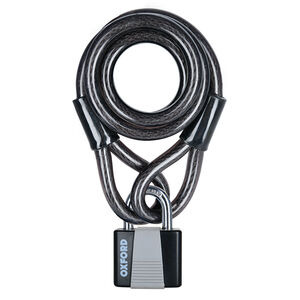 OXFORD Loop Lock10 Cable Lock+Padlock 10mmx1800mm 