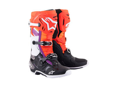 ALPINESTARS Tech 10 - Black Red Fluo Orange Fluo Wht