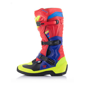 ALPINESTARS Tech 3 - Bright Red Dark Blue Yellow Fl click to zoom image