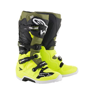 ALPINESTARS Tech 7 - Yellow Fluo Military Green Blk 