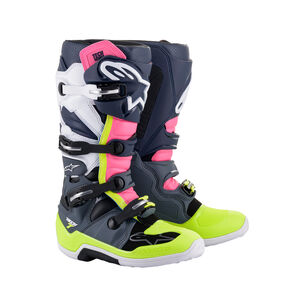 ALPINESTARS Tech 7 - Dark Gray Dark Blue Pink Fluo 