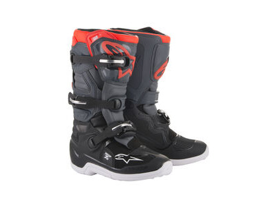 ALPINESTARS Tech 7S Youth - Black Dark Gray Red Fluo