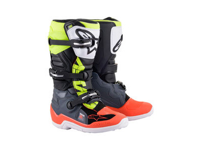 ALPINESTARS Tech 7S Youth - Dark Gray Red Fluo Yellow Fluo