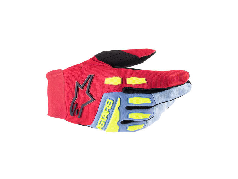 ALPINESTARS Full Bore Gloves - Light Blue / Red Berry click to zoom image