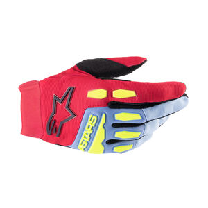 ALPINESTARS Full Bore Gloves - Light Blue / Red Berry 