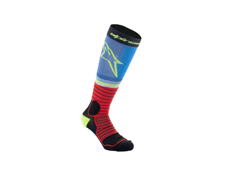 ALPINESTARS MX Pro Socks Black Red Light Blue click to zoom image