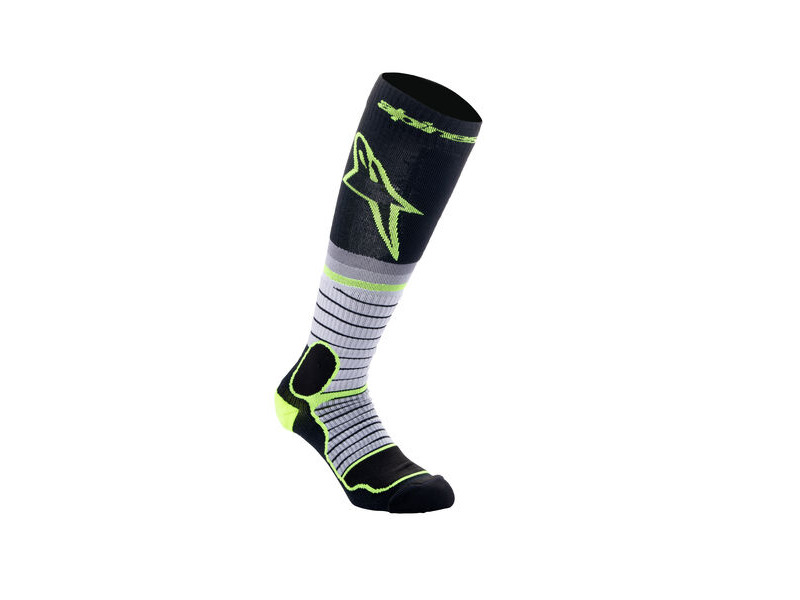 ALPINESTARS MX Pro Socks Black Gray Yellow Fluo click to zoom image