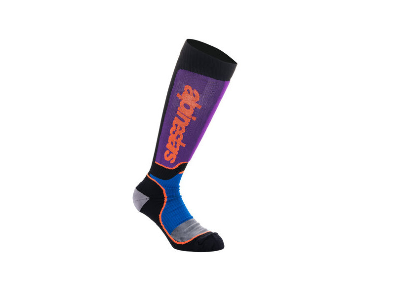 ALPINESTARS MX Plus Socks Black Royal Blue Purple click to zoom image