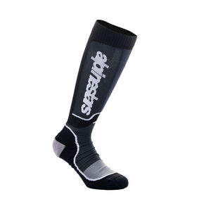 ALPINESTARS Youth MX Plus Socks Black White - M-L (US 3-6, EU 34-38) 