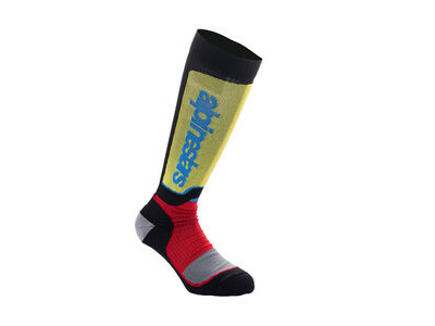 ALPINESTARS Youth MX Plus Socks Black Red Light Blue - M-L (US 3-6, EU 34-38)