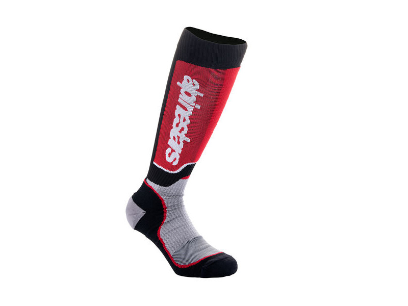 ALPINESTARS Youth MX Plus Socks Black Gray Red - M-L (US 3-6, EU 34-38) click to zoom image