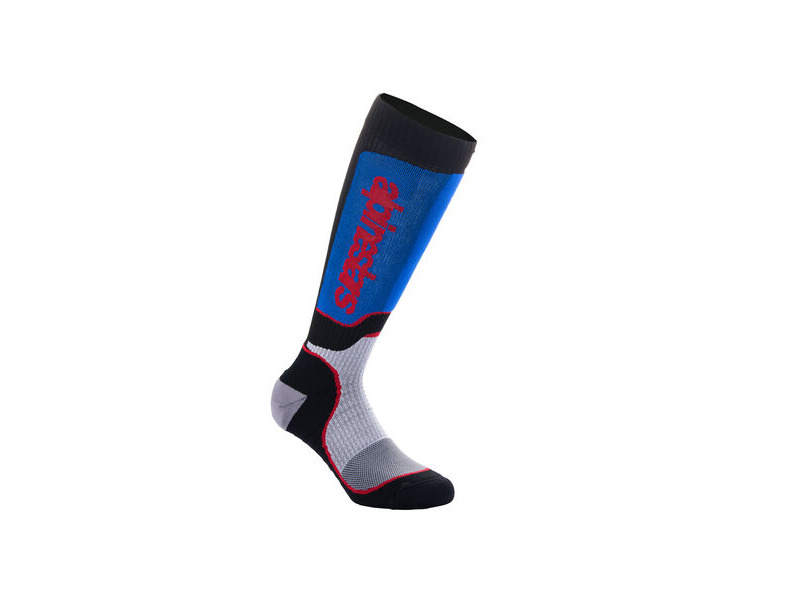 ALPINESTARS Youth MX Plus Socks Black White Royal Blue - M-L (US 3-6, EU 34-38) click to zoom image