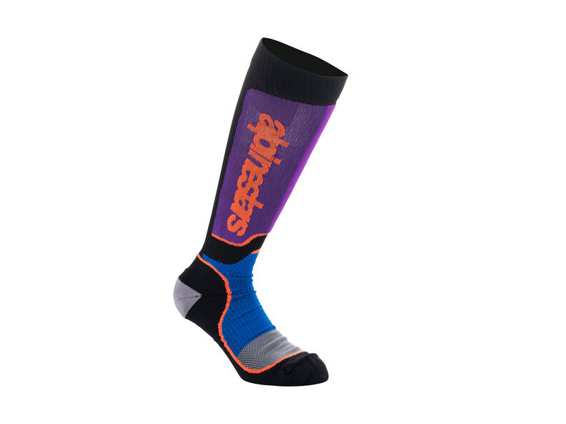 ALPINESTARS Youth MX Plus Socks Black Royal Blue Purple - M-L (US 3-6, EU 34-38) click to zoom image