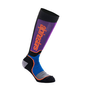 ALPINESTARS Youth MX Plus Socks Black Royal Blue Purple - M-L (US 3-6, EU 34-38) 