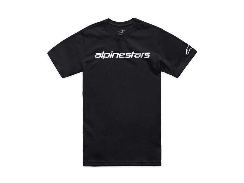 ALPINESTARS Linear Wordmark 2.0 CSF Tee Black White click to zoom image