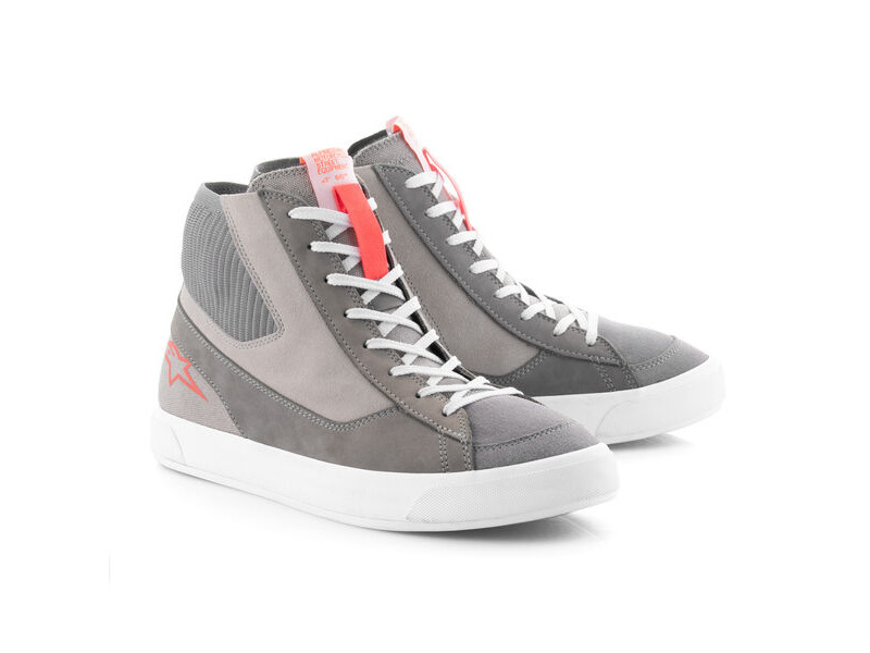 ALPINESTARS Stated Shoes Light Grey/Red Fluo/White click to zoom image