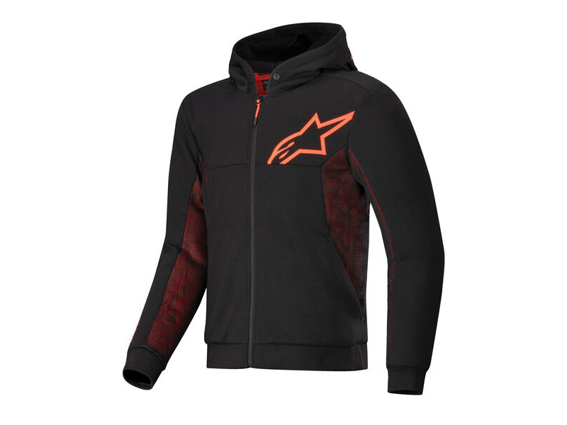 ALPINESTARS Chrome Air Sport Hoodie Black Red Fluo click to zoom image