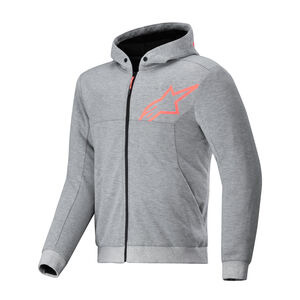 ALPINESTARS Chrome V2 Sport Hoodie Grey Heather Red Fluo 