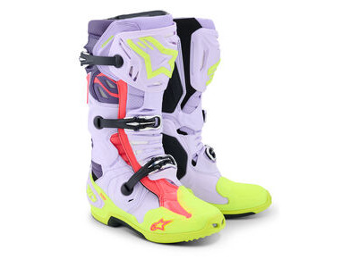ALPINESTARS Tech 10 Supervented - Purple Yellow Fluo Diva Pink