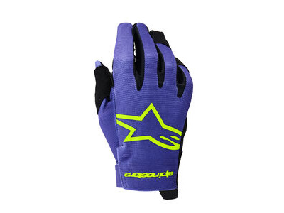 ALPINESTARS Youth Radar Gloves Purple Yellow Fluo