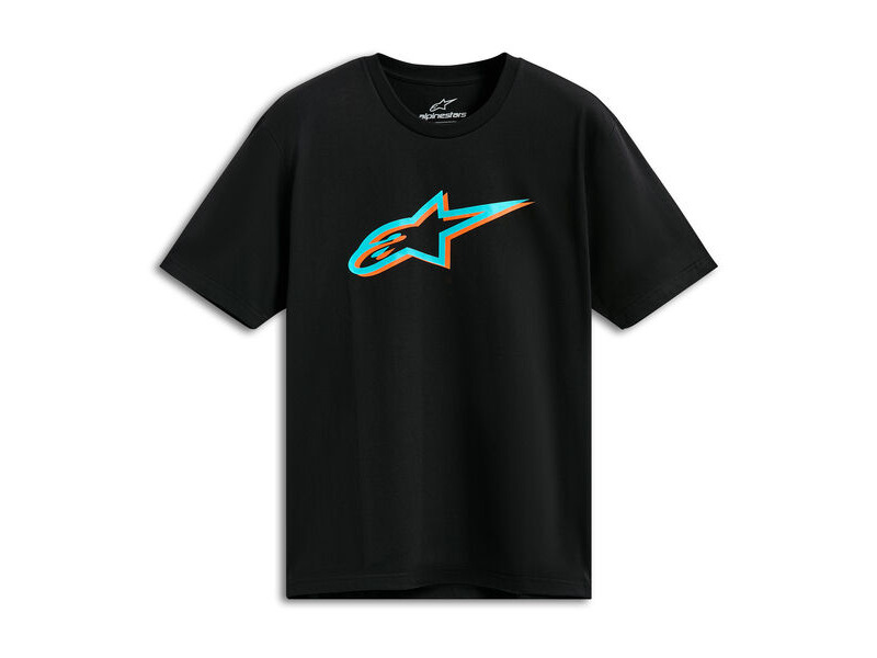 ALPINESTARS Ageless Shadow CSF Tee Black Turquoise click to zoom image