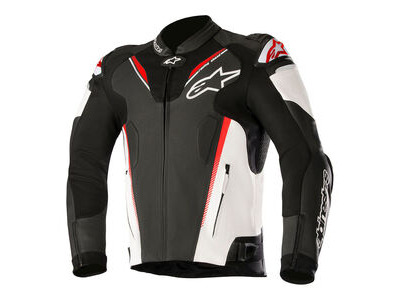 ALPINESTARS Atem V3 Leather Jacket Black White Red Flou