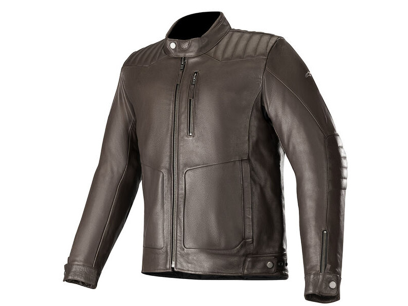 ALPINESTARS Crazy Eight Leather Jacket Tobacco Brown click to zoom image