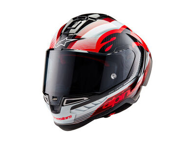 ALPINESTARS Alpine Supertech R10 Team Ece06/Fim Blk Carb R/W Gloss