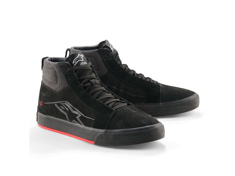 ALPINESTARS Ride-63 Leather Shoes Black Bright Red click to zoom image
