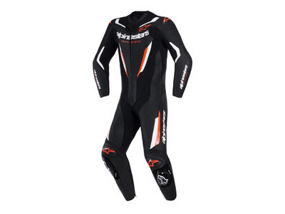 ALPINESTARS GP Force V2 Leather Suit 1PC Blk Wht Red Fluo