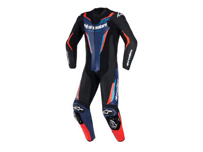 ALPINESTARS GP Force V2 Leather Suit 1PC Black Blue Red Fluo
