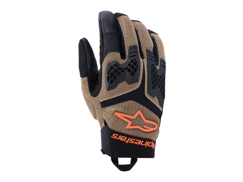 ALPINESTARS Manti Air Gloves Dark Khaki Black Orange Fluo click to zoom image