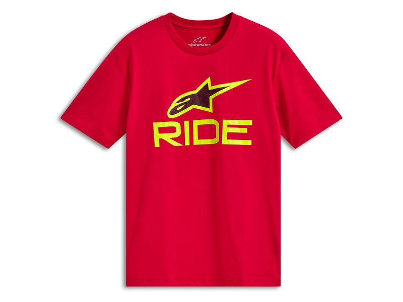 ALPINESTARS Ride 4.0 CSF Tee Red Hi Vis Yellow Black click to zoom image
