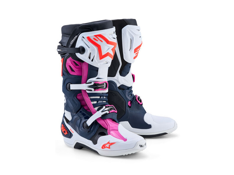 ALPINESTARS Tech 10 Supervented - Dark Blue White Black Fuxia click to zoom image