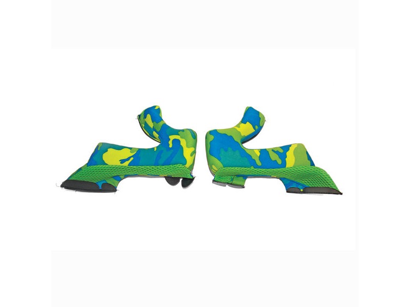 AIROH Cheek Pads Twist Yellow/Blue click to zoom image