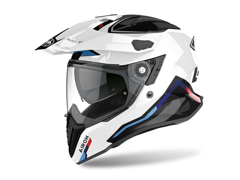 AIROH Commander 'Factor' Adventure Motorcycle Helmet - White Gloss click to zoom image