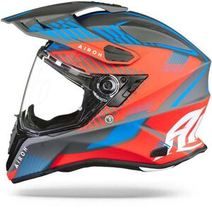 AIROH Commander Adventure Helmet - 'Boost' Red Blue Matt click to zoom image