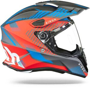 AIROH Commander Adventure Helmet - 'Boost' Red Blue Matt click to zoom image